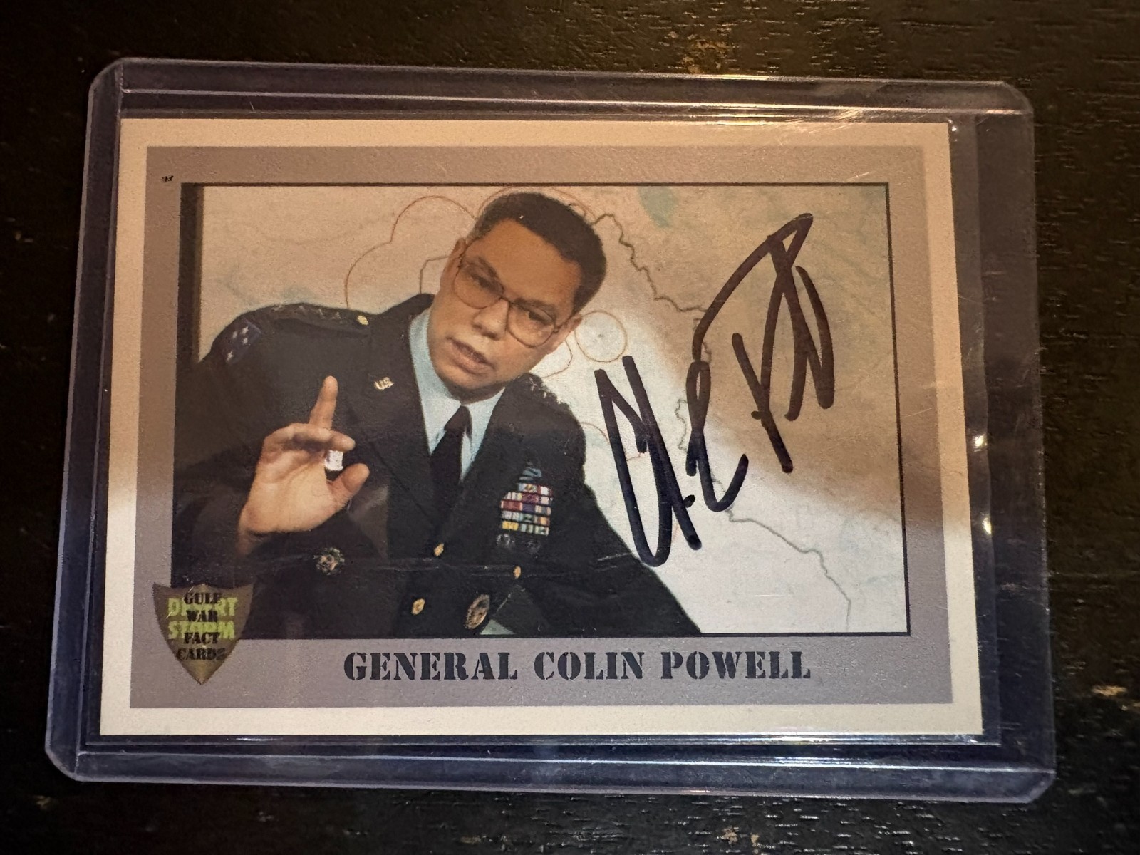 General Colin Powell Signed Card - Colin Powell Autograph