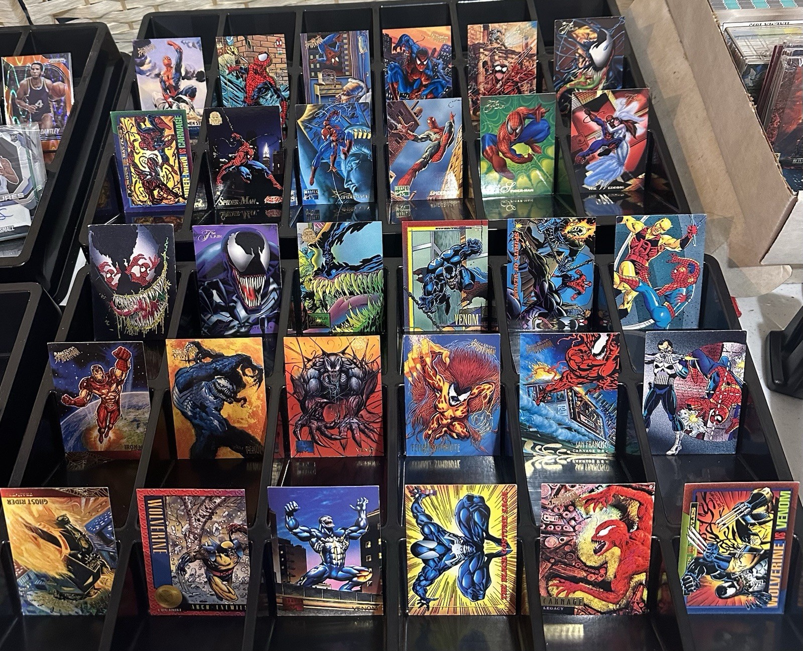 Vintage Marvel Spider-Man Venom Carnage Wolverine Trading Card Lot 1990s Fleer