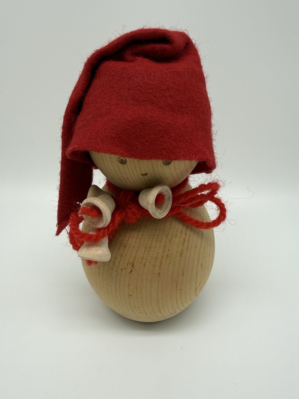 Venlan Elf Tonttu Finland Finnish Red Wooden Christmas 5” Figure Handmade
