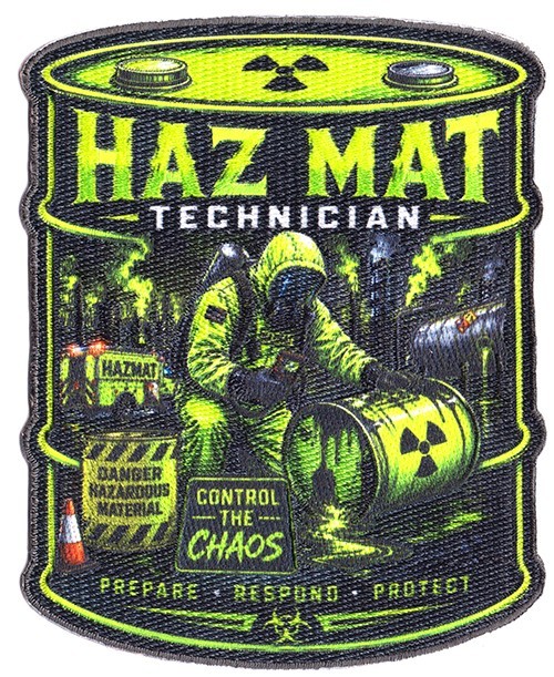 Haz Mat Technician Control the Chaos 55 Gallon Drum Fire Patch NEW