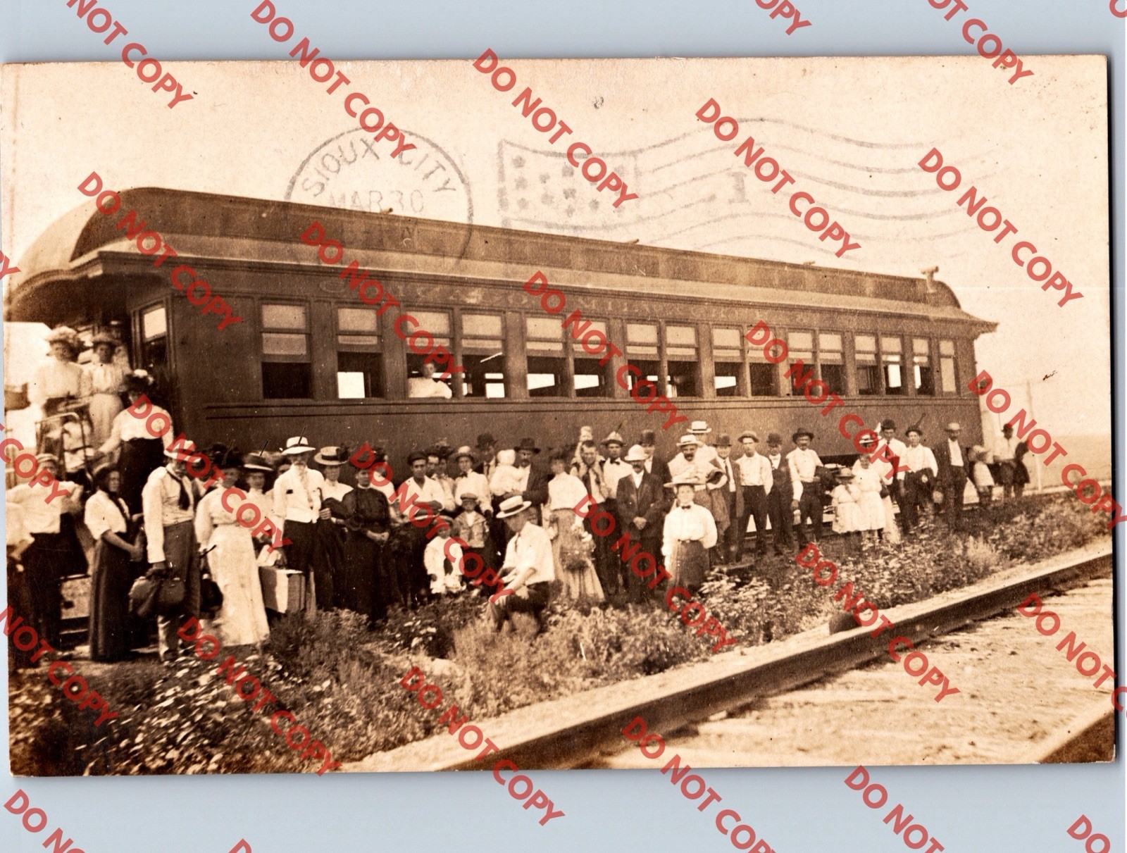 c1910 Trolley Car Railroad SELBY South Dakota SD Walworth County RPPC Real Photo
