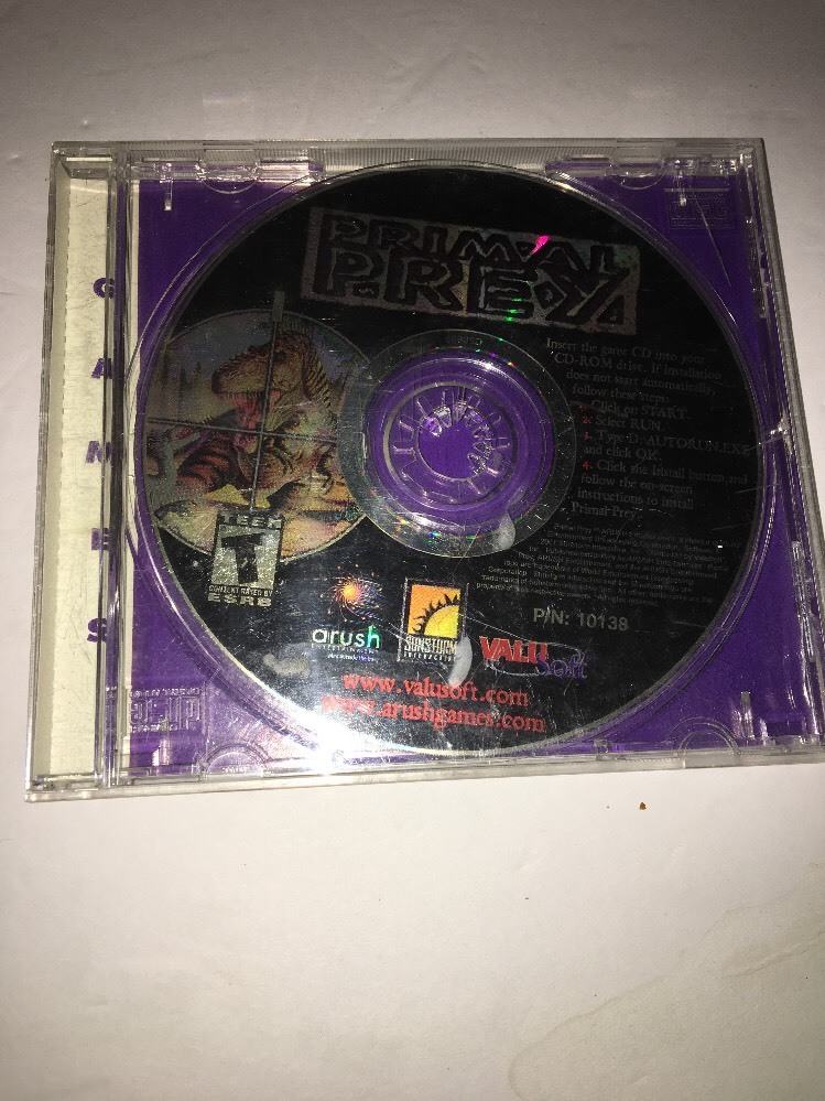 Primal Prey (PC CD ROM 2001)-TESTED-RARE COLLECTIBLE VINTAGE-FAST SHIP IN 24 HRS