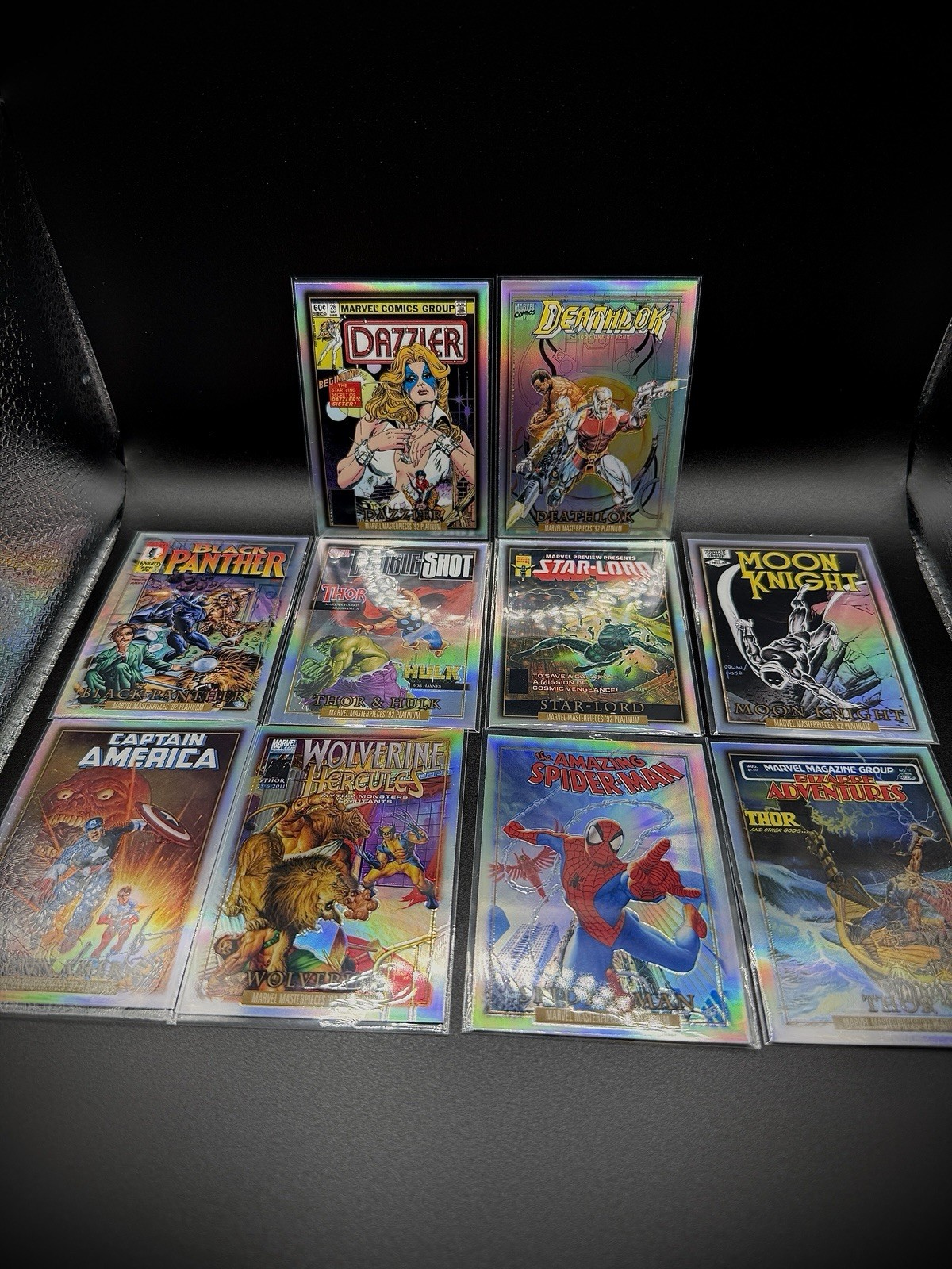 2024 Marvel Masterpieces '92 Platinum Fantastic Covers Rainbow Set FC1-FC10
