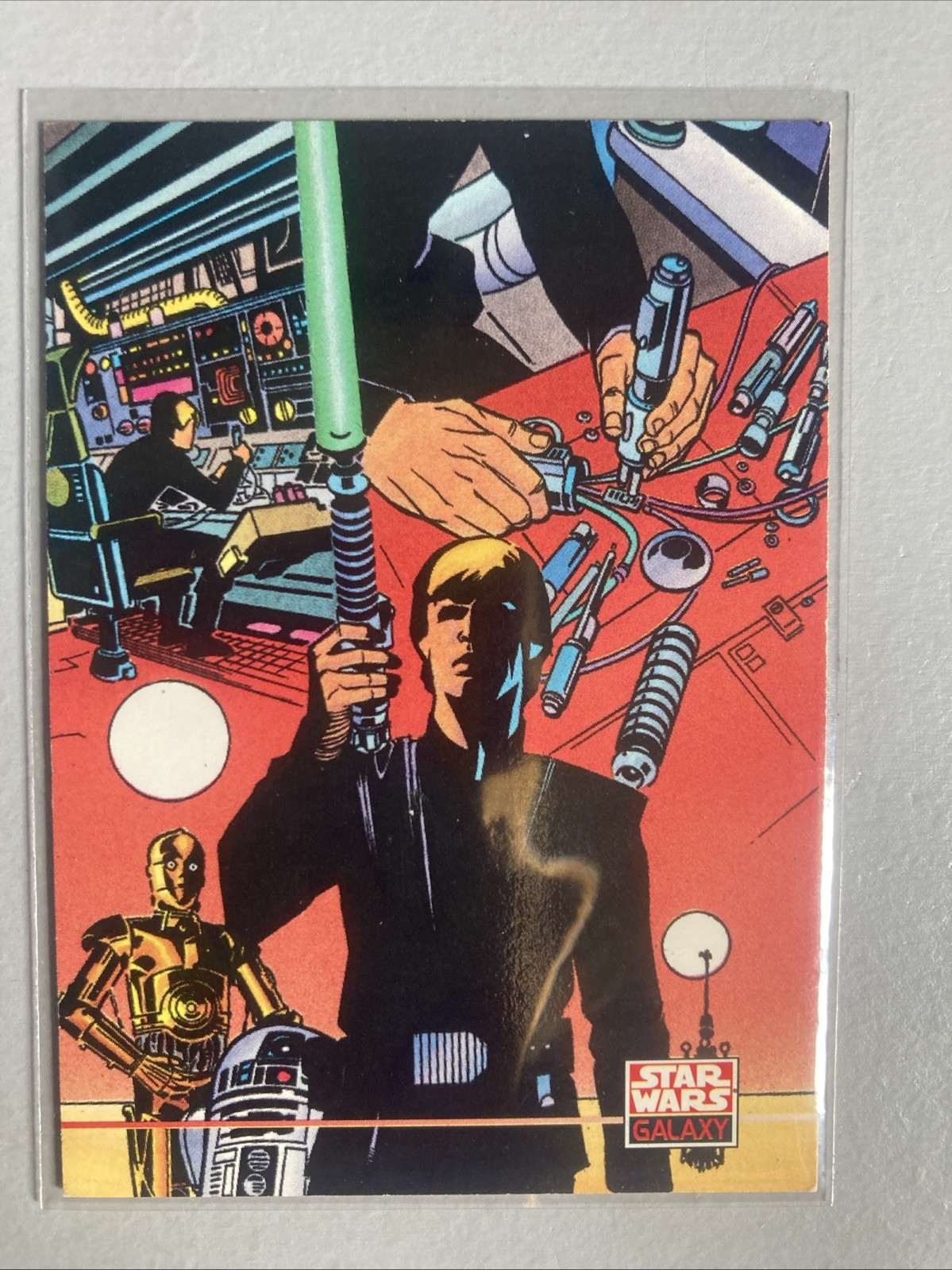 1993-95 Topps Star Wars Galaxy Promos #P2 Chris Sprouse/Luke building lightsaber