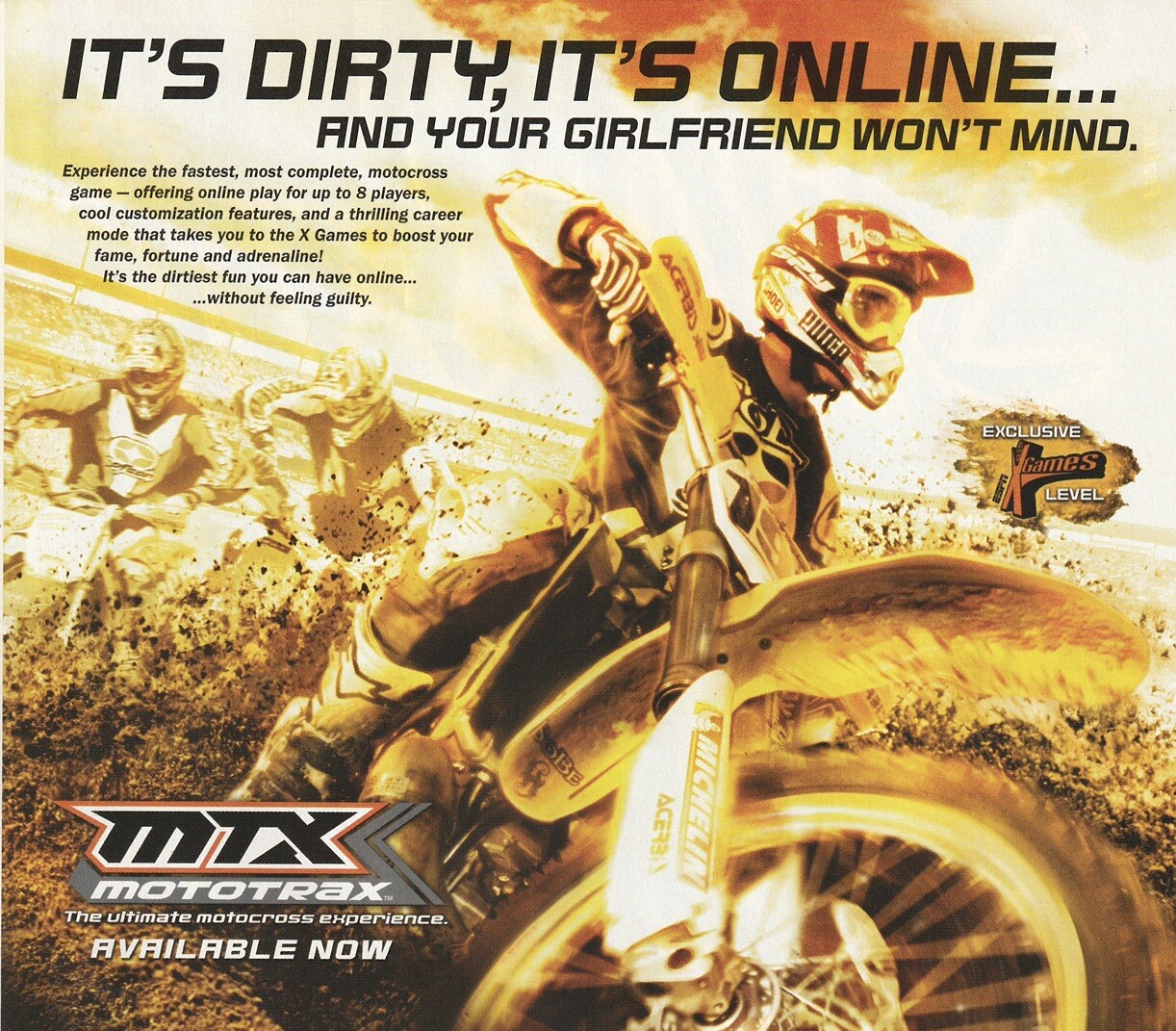 Vintage 2004 MTX Mototrax Original Print Ad PS2 Video Game 20x27cm GPM 188