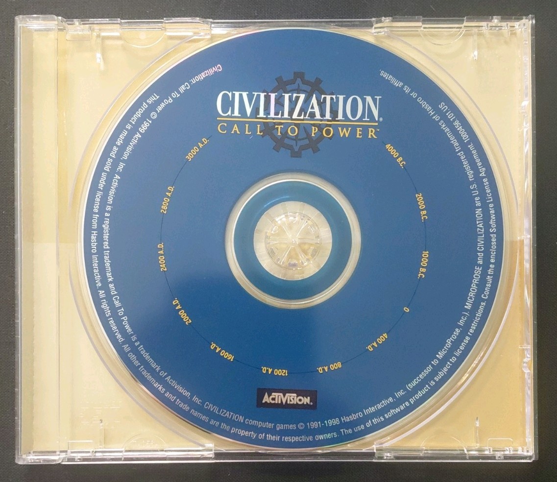 Civilization: Call to Power PC 1999 Activision Disc and Case 