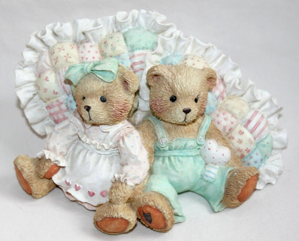 Enesco Cherished Teddies Michelle Michael Friendship Cozy bears \'92 VTG cottage