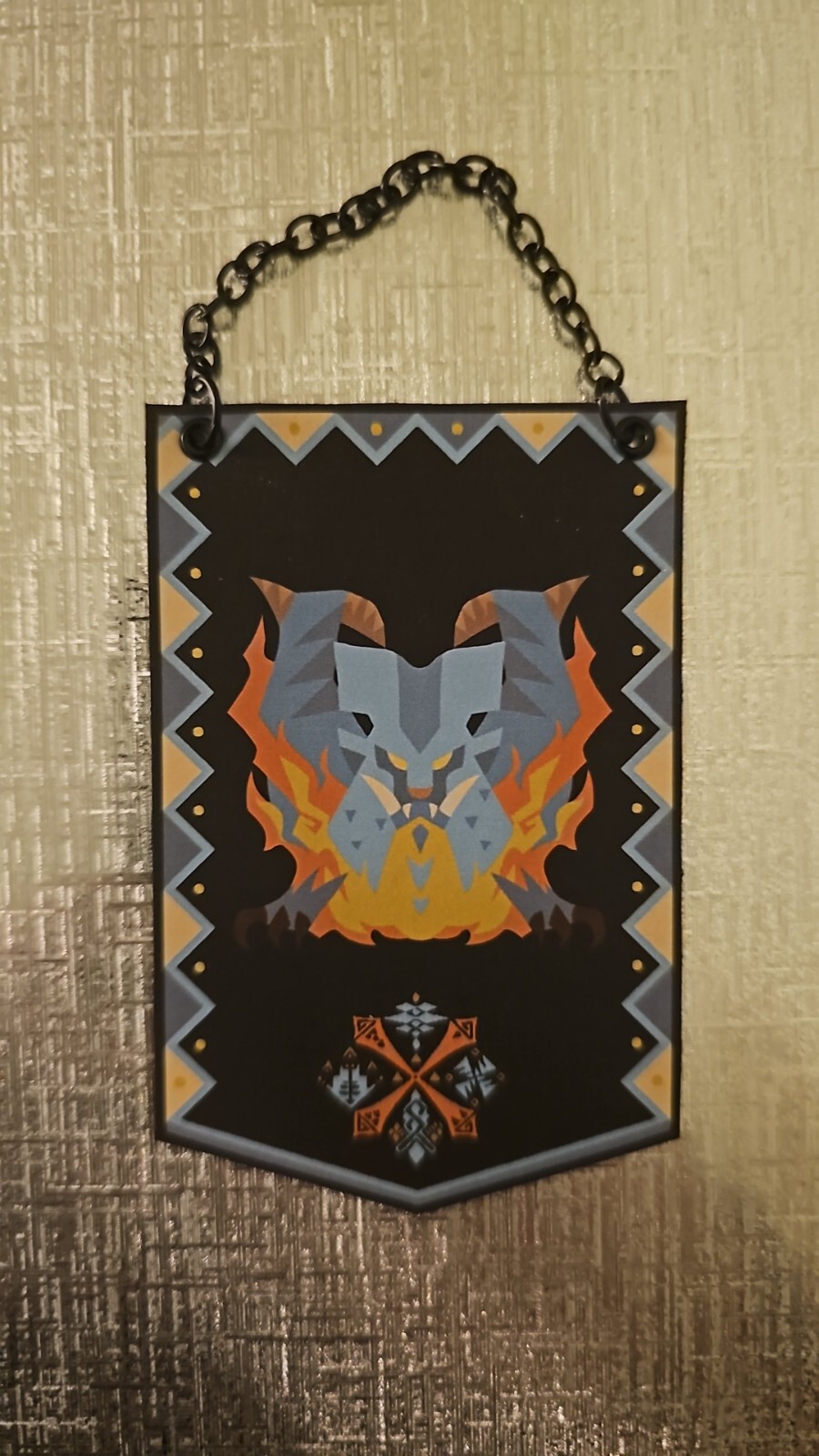Monster Hunter Elder Dragon Lunastra Custom Made Mini Cloth Banner