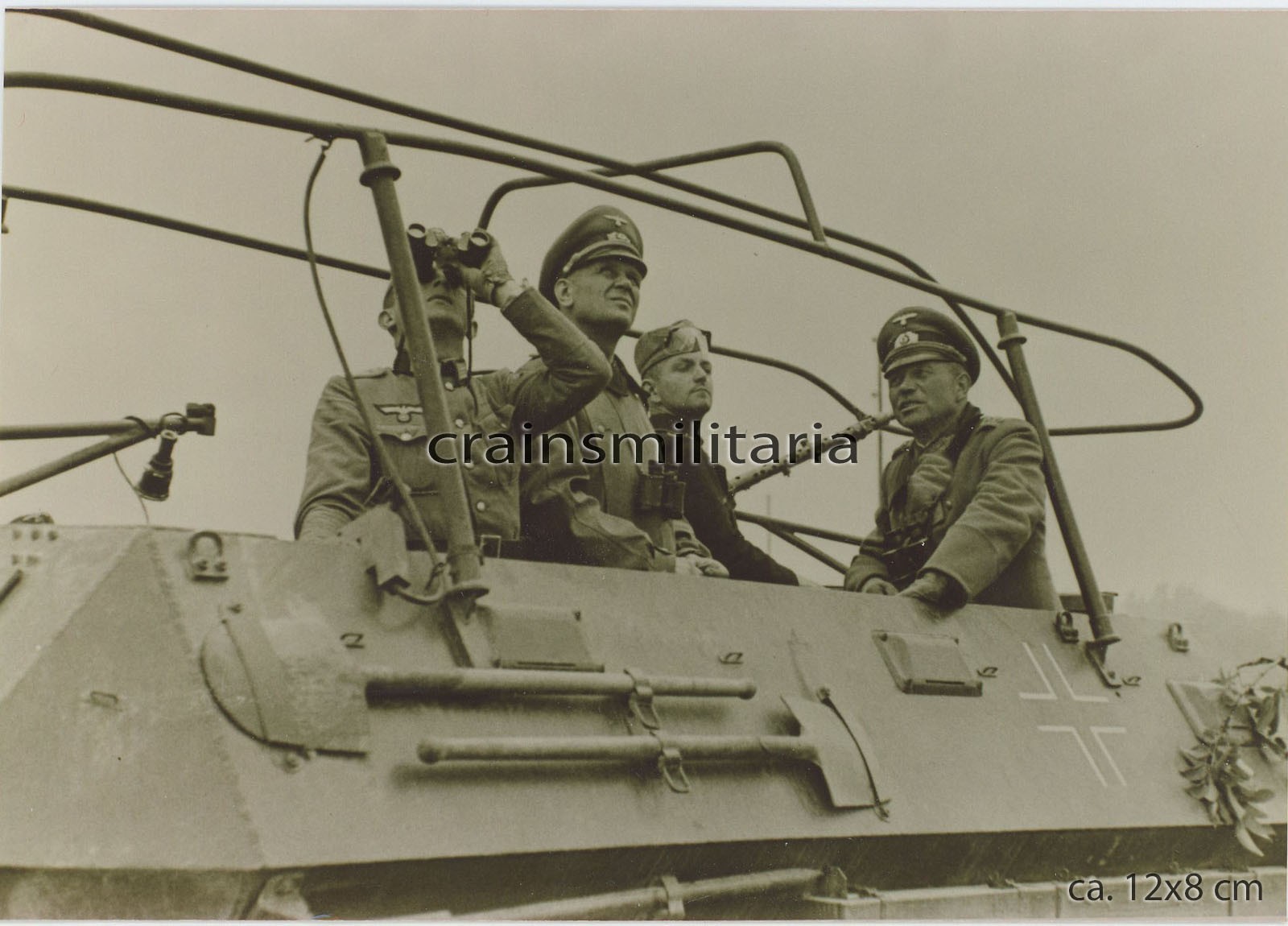 Repro Photo Tank General Heinz Guderian in SdKfz 251 Command Armoured Scout Car