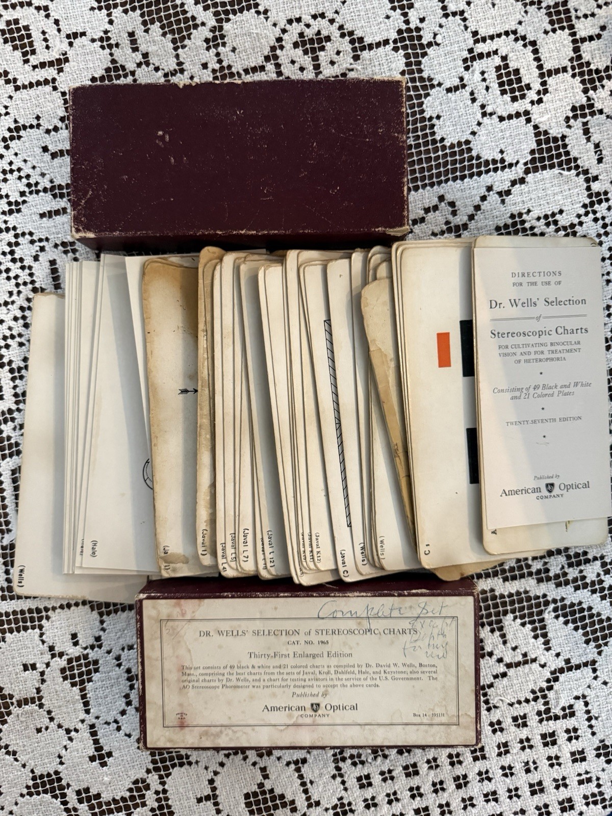 Dr Wells’ Selection of Stereoscopic Charts Number 1965 American Optical