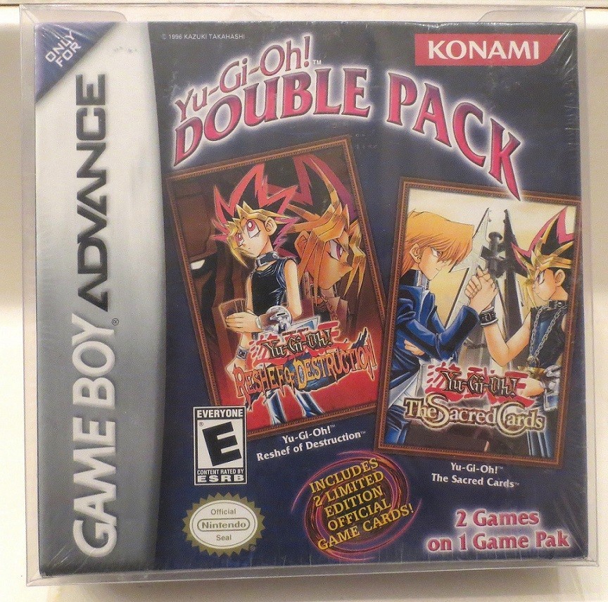 YU GI OH DOUBLE PACK RESHEF BONUS SACRED CARDS BRAND NEW FACTORY SEALED RARE GBA