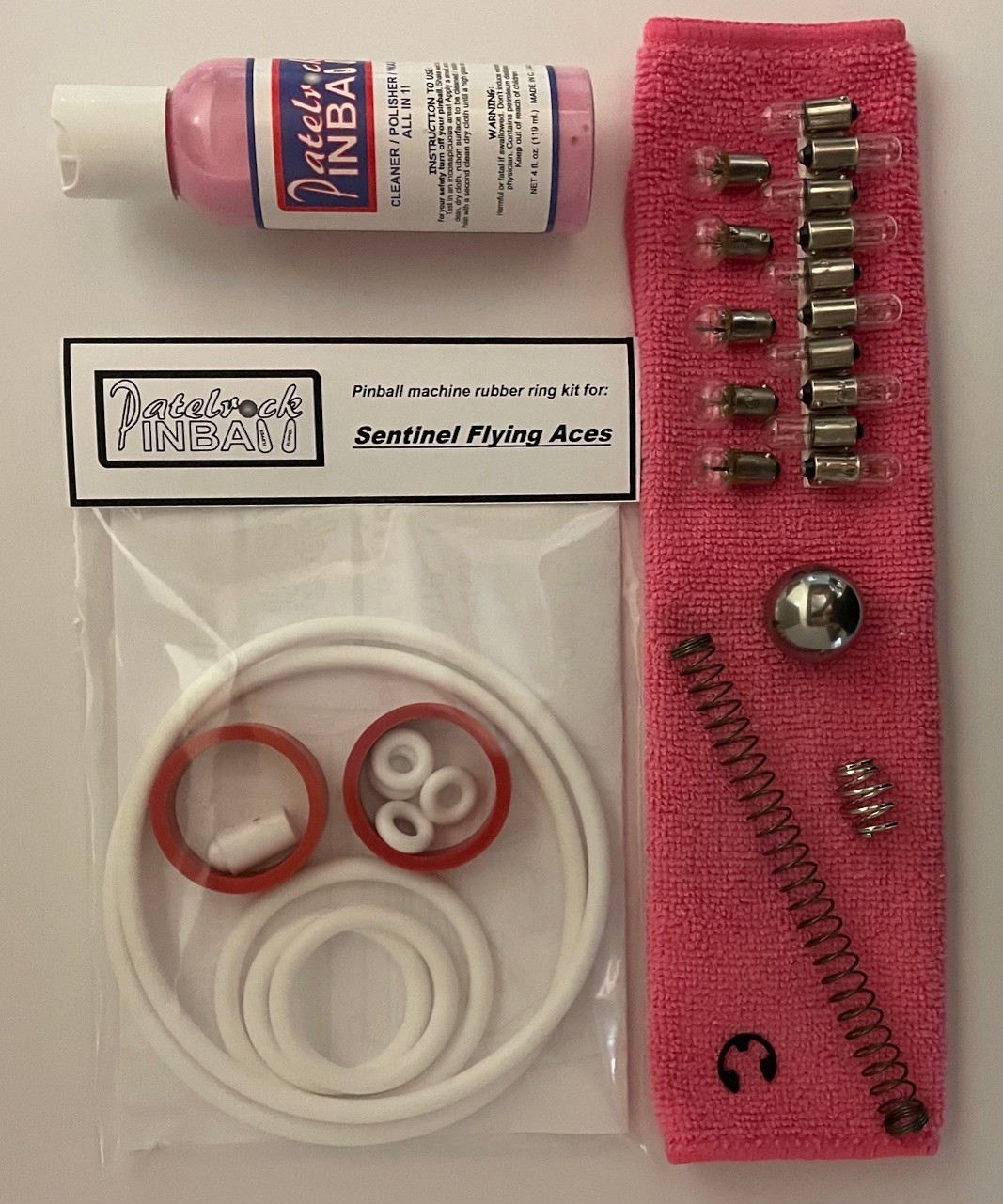 Sentinel Flying Aces Pinball Machine Maintenance Tune Up Kit