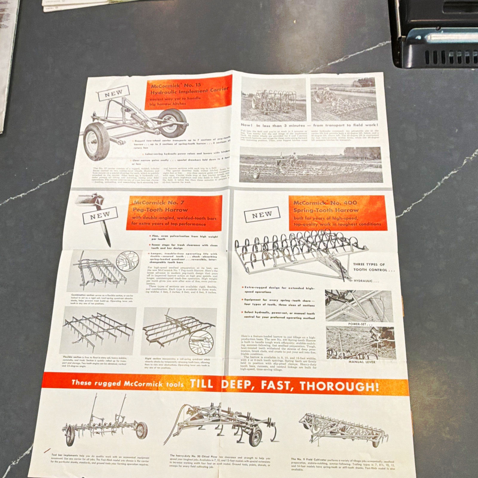 International Harvester McCormick Tillage Tools Advertising Brochure, Ag 1950s