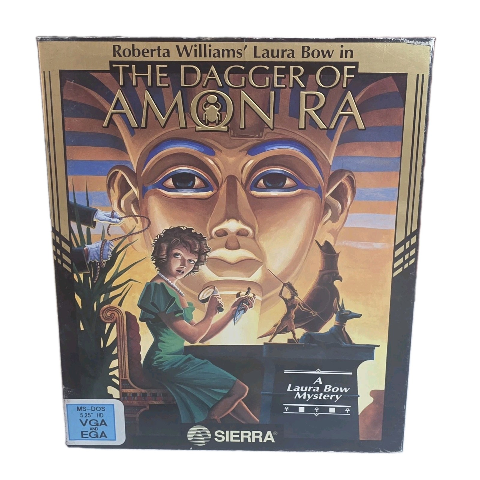 Sierra The Dagger of Amon Ra PC Big Box Complete CIB 5.25 Floppy Laura Bow 1992