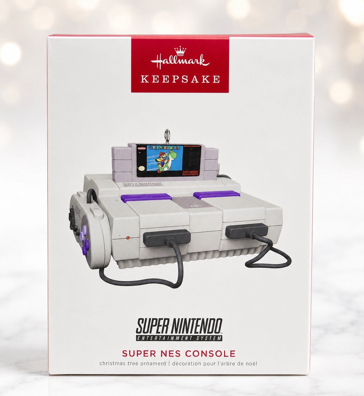 2022 Hallmark Nintendo Super NES Console Christmas Ornament, Light and Sound NIB