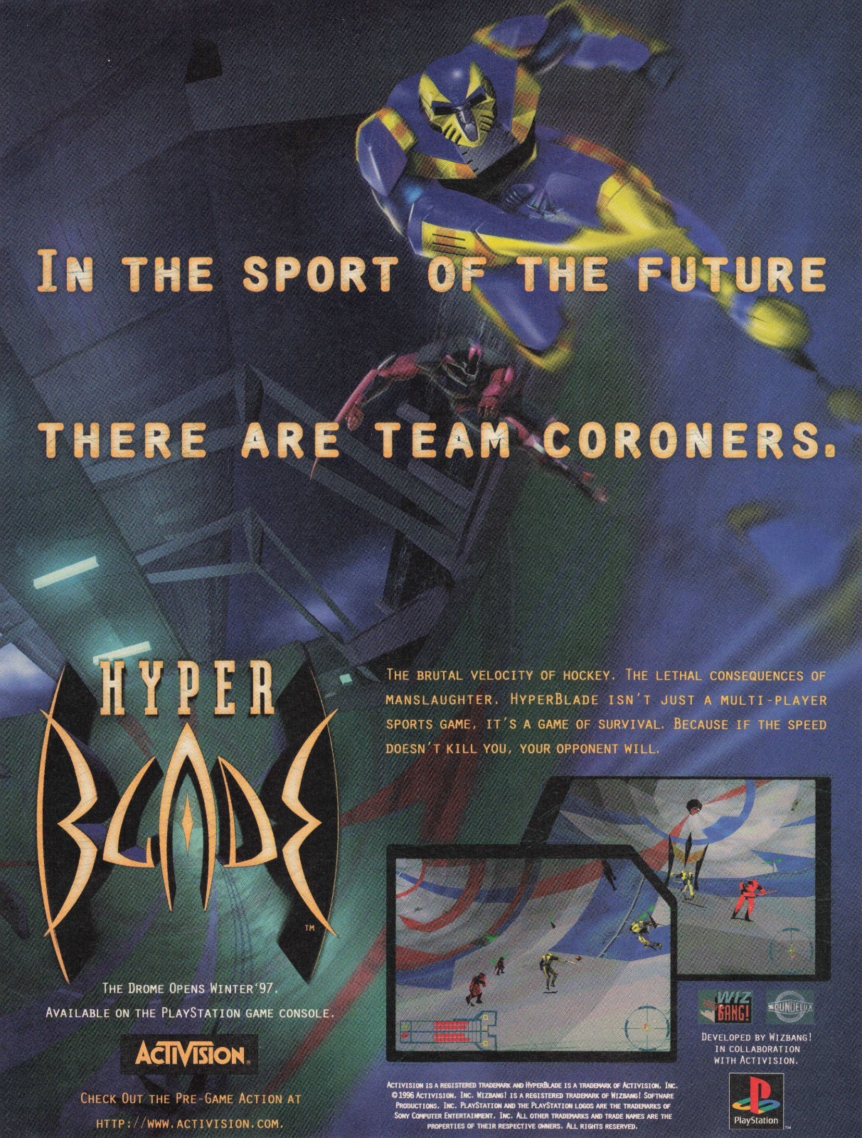 Hyper Blade Playstation PS1 PSX Ads Original Advertisement Magazine Vintage Ad