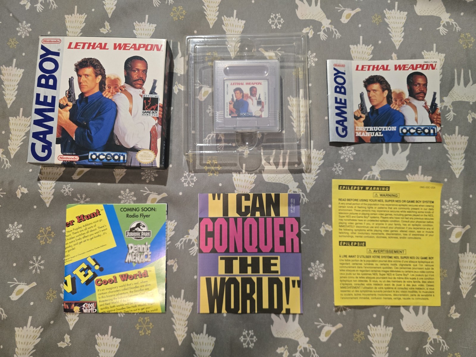 Lethal Weapon (Nintendo GameBoy, 1993) 100% Complete CIB NEAR MINT to MINT
