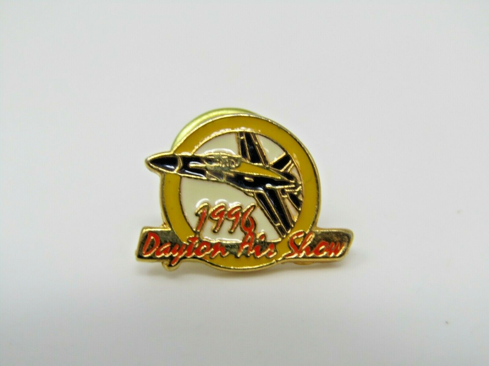 Vintage 1996 Dayton Air Show Pin Lapel Hat Enamel Jet Fighter Aviation Ohio USA