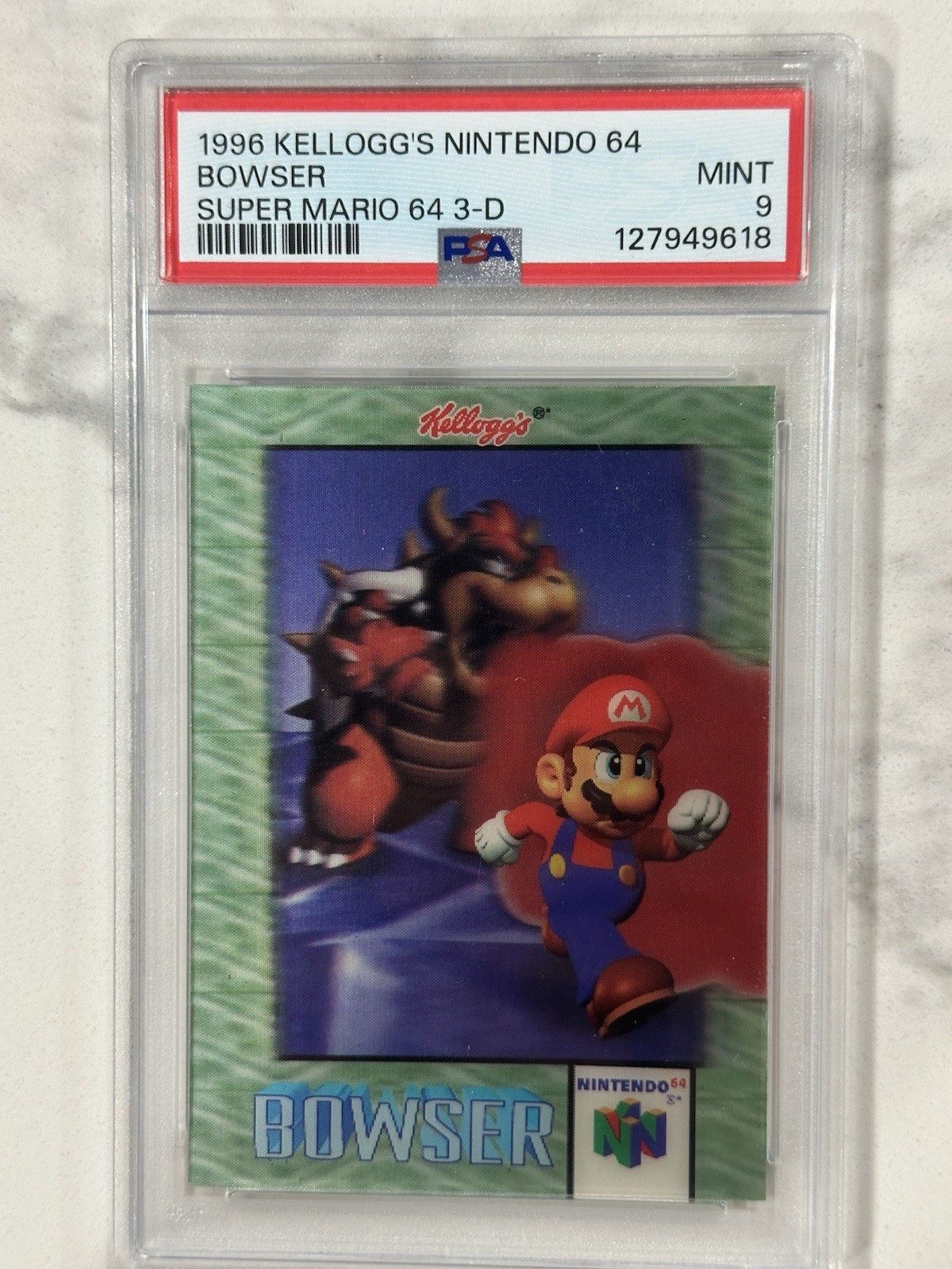 1996 Kelloggs Nintendo 64-3D Super Mario Bowser Psa 9