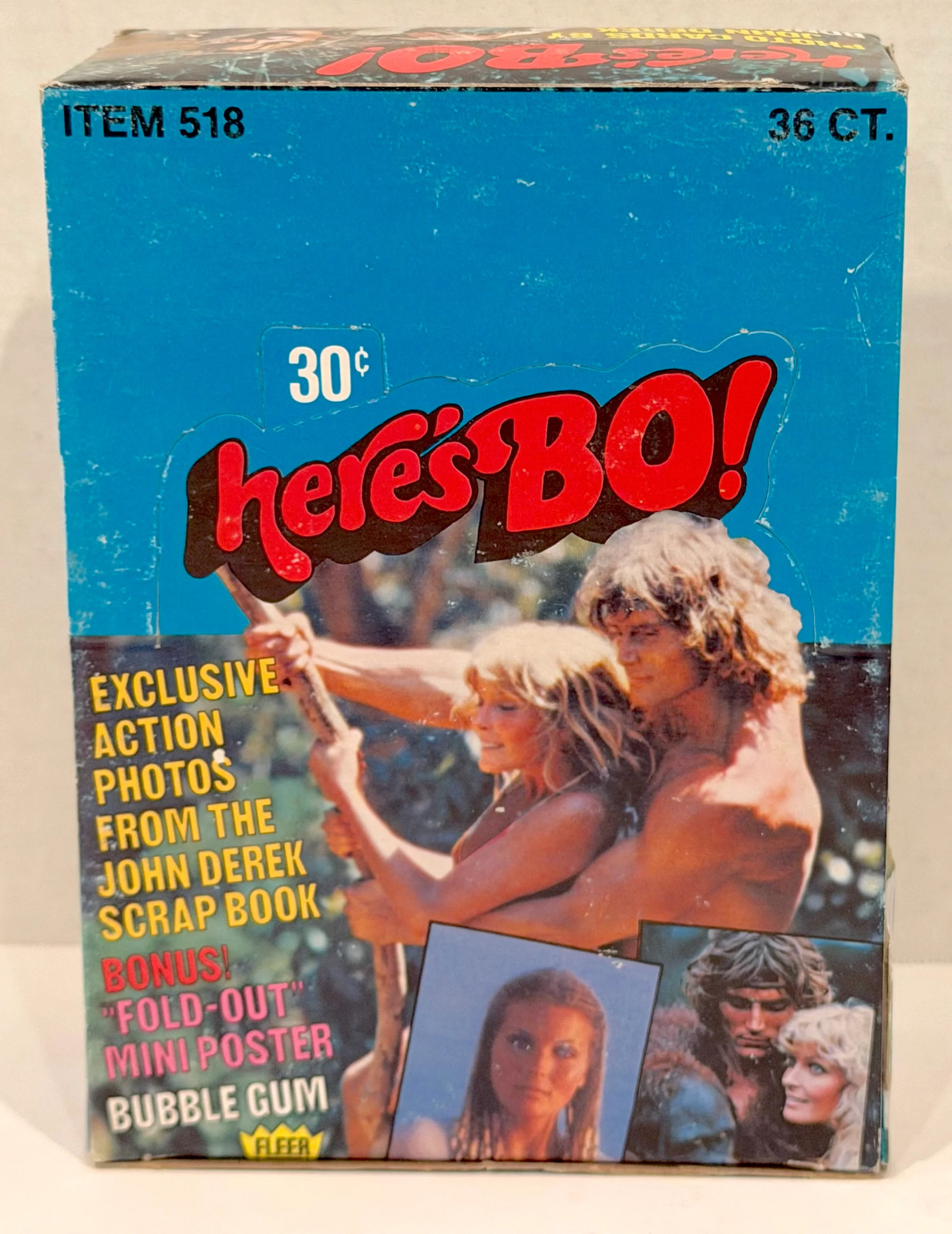 1981 Here's Bo Photos Bubble Gum Full 36CT Trading Card Wax Box Fleer