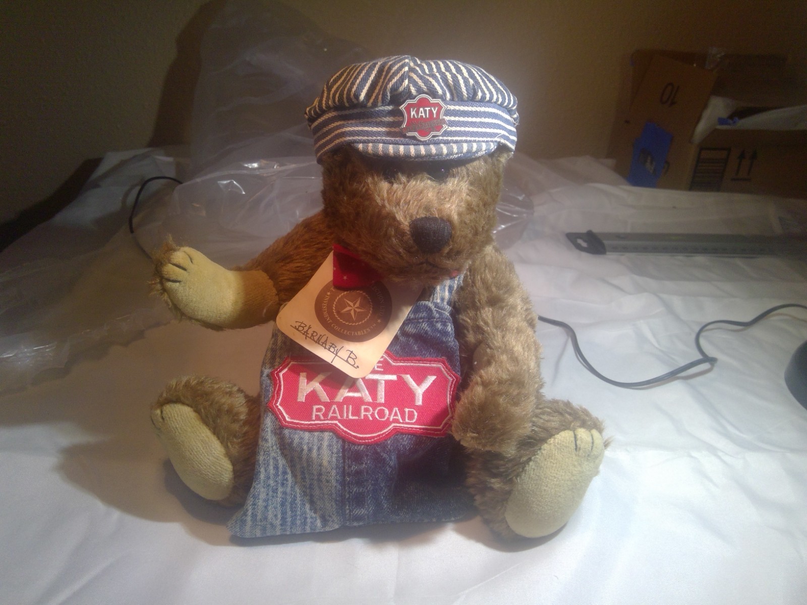 Vintage Katy Railroad Conductor Teddy Bear
