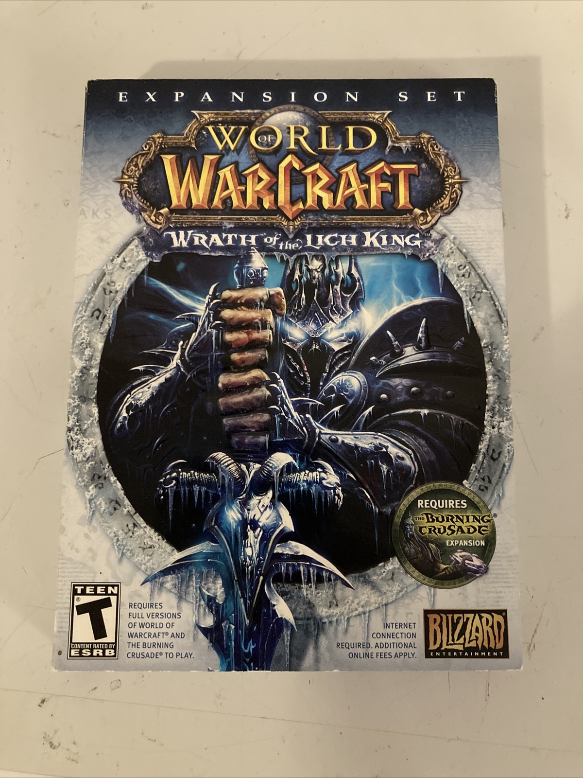 WORLD OF WARCRAFT WRATH OF THE LICH KING PC CD-ROM 2008 EXPANSION SET box Only