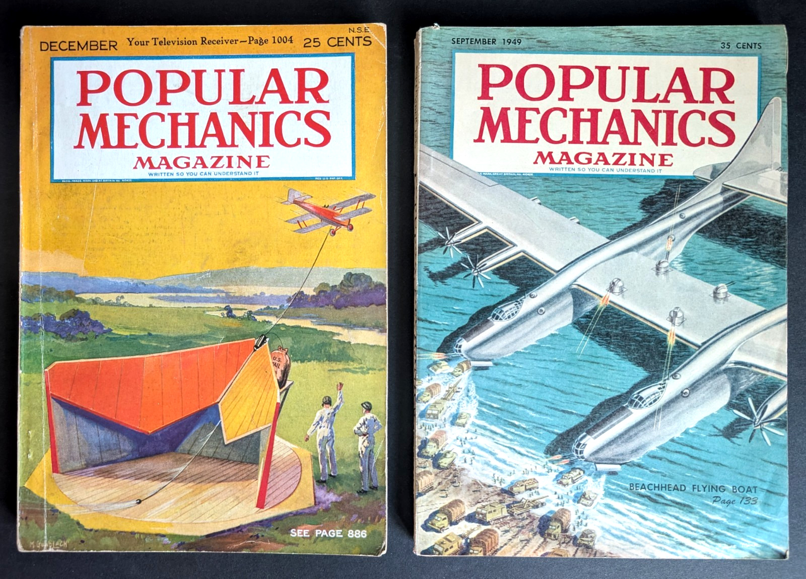 Popular Mechanics Magazine Lot 1928 1949 Graf Zeppelin Aviation Television