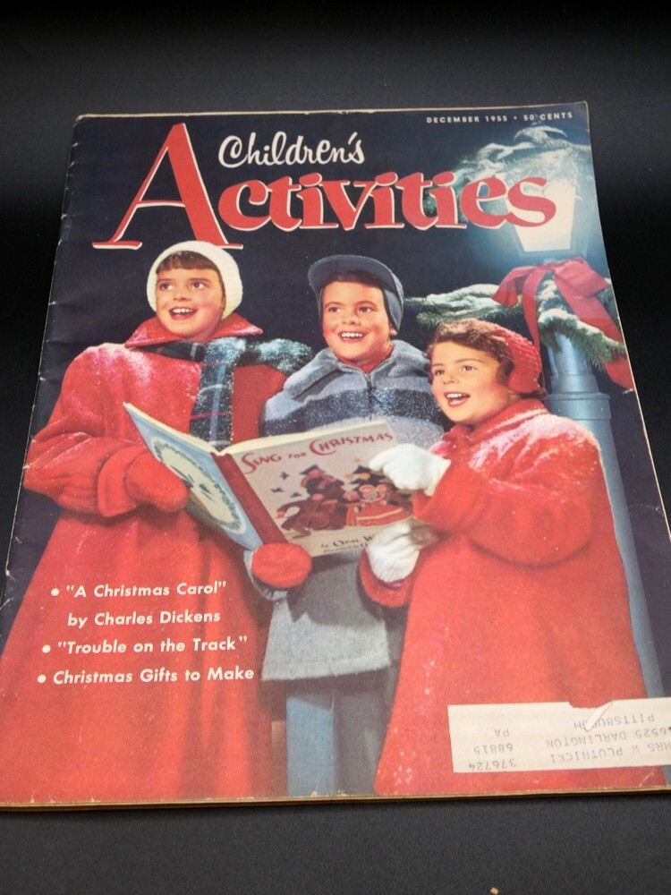 Vintage 1955 Children's Activities Merry Christmas Big Edition