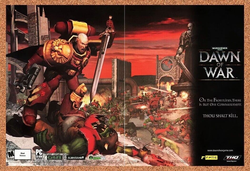2004 Warhammer Dawn Of War PC Original Advertisement / Retro Promo v2