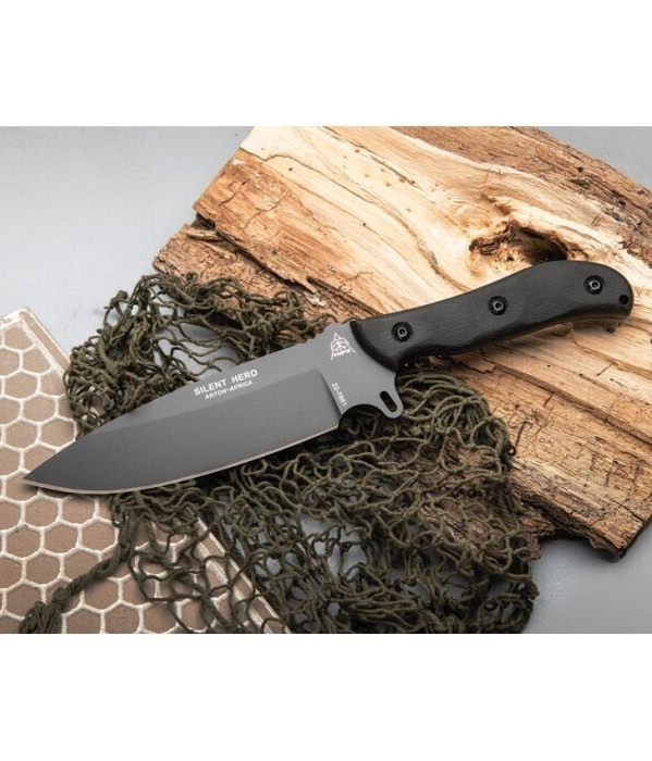 TOPS Silent Hero Smooth Fixed Knife 6.38