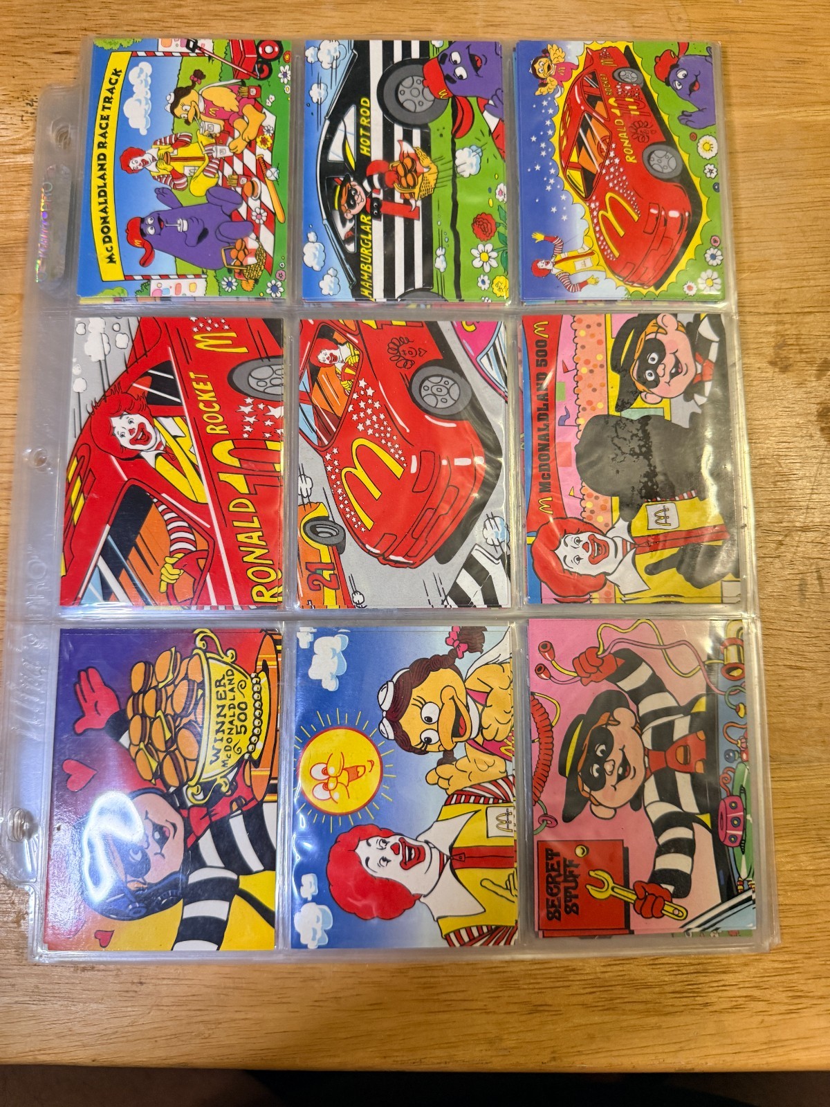 1996 Collect-A-Card McDonaldLand 500 — Complete Set w/ Puzzle & Stickers
