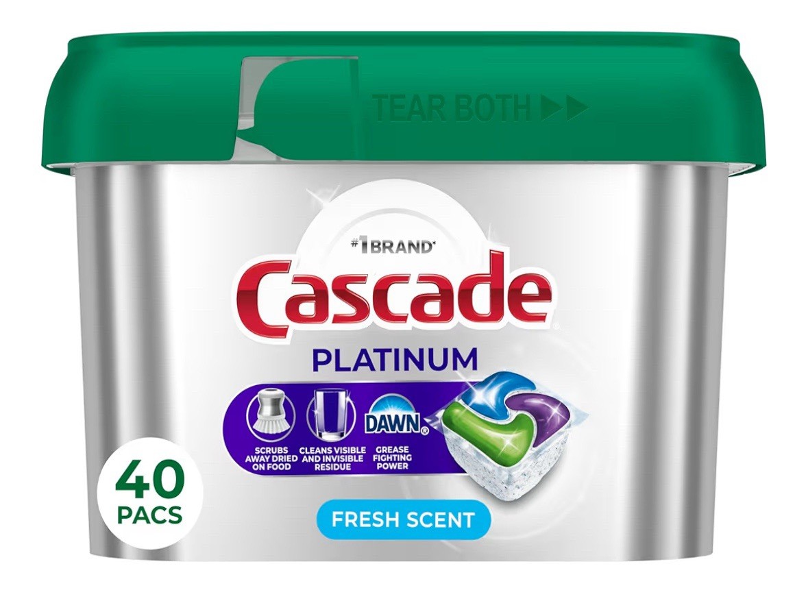 Cascade Platinum Dishwasher Pods, Detergent, 40 Count (Pack of 1) 