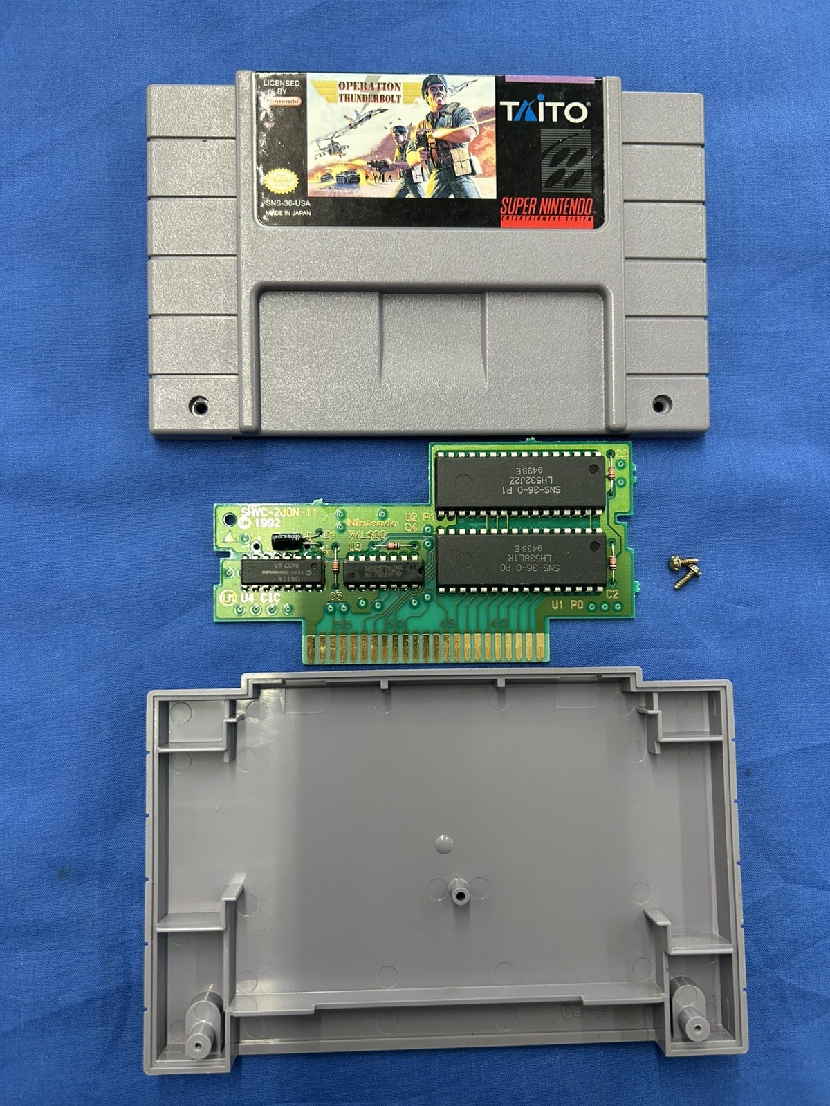 Operation Thunderbolt (Super Nintendo Entertainment System, 1994) SNES Cartridge