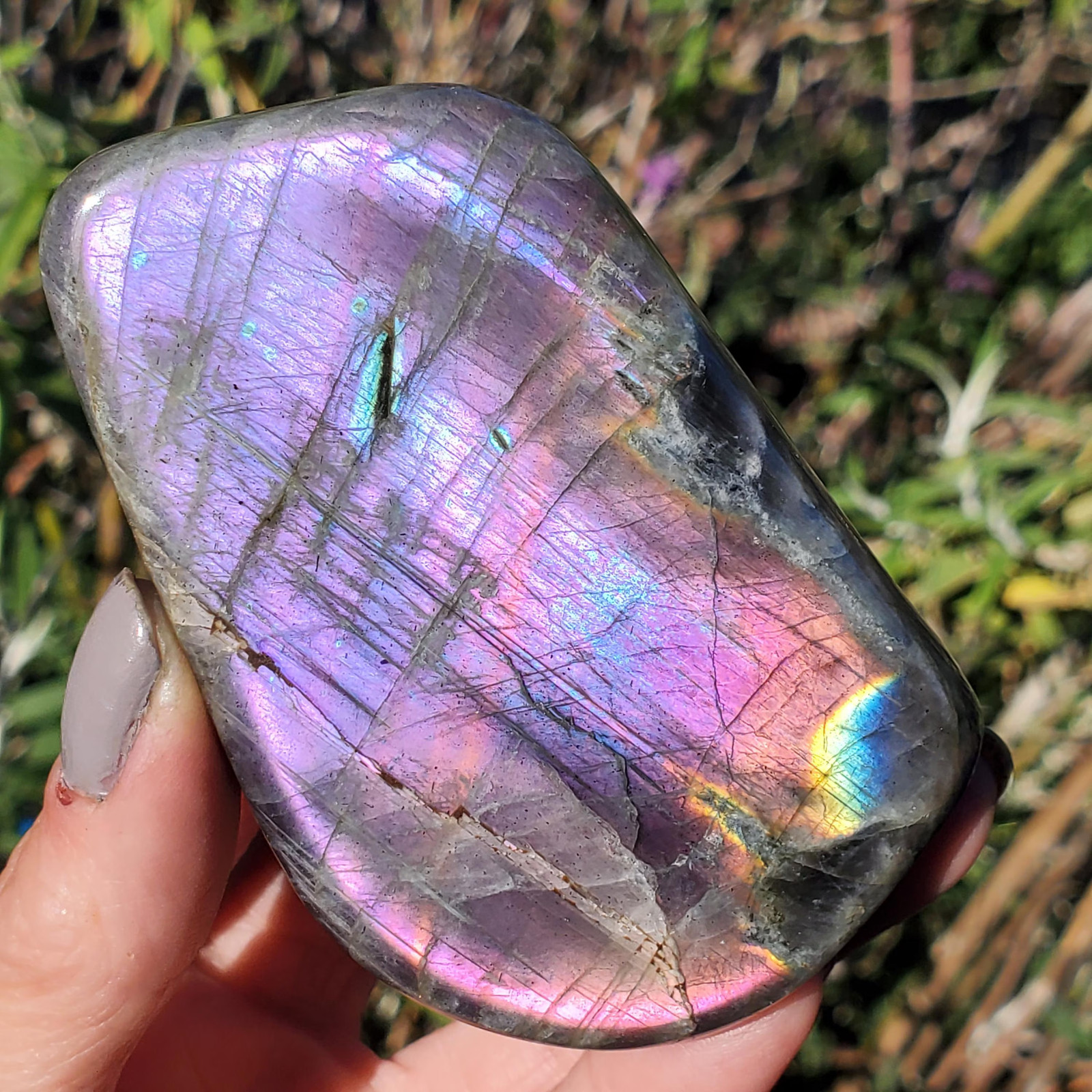 Labradorite Spectrolite Purple Orange Flashy Sunset Freeform | Grade | 194 grams