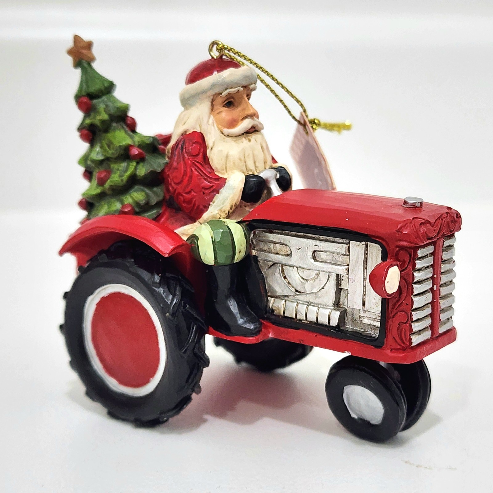 Jim Shore Country Living Santa Driving Tractor Ornament 6009132 *See Description