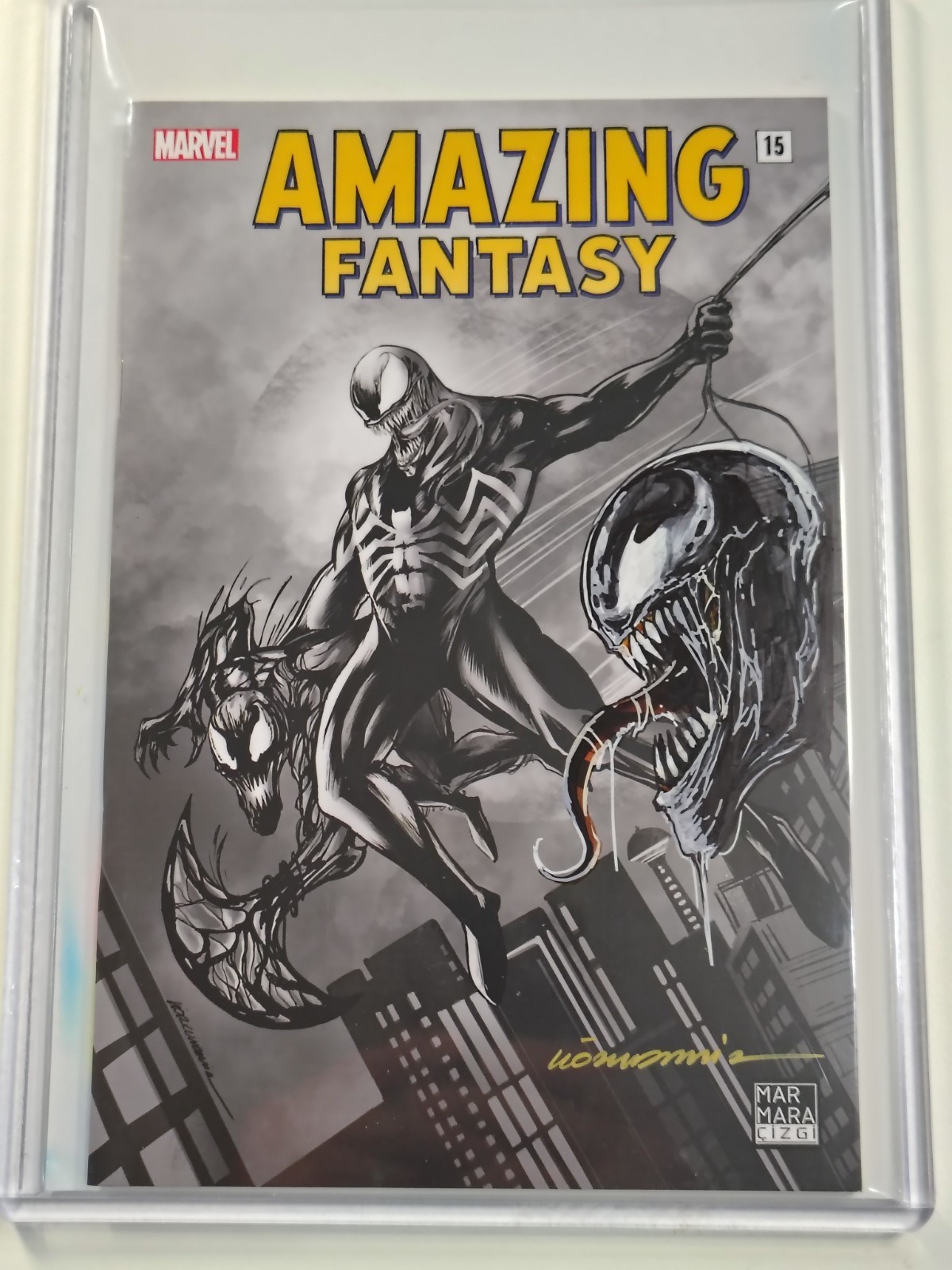 Amazing Fantasy #15 Turkish Ed. Gorkem Demir w/COA Remarked Signed Gold 88/99