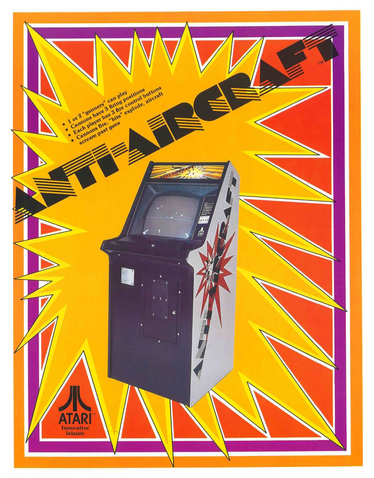 Anti-Aircraft by Atari Video Arcade Flyer / Brochure / Ad - Excellent
