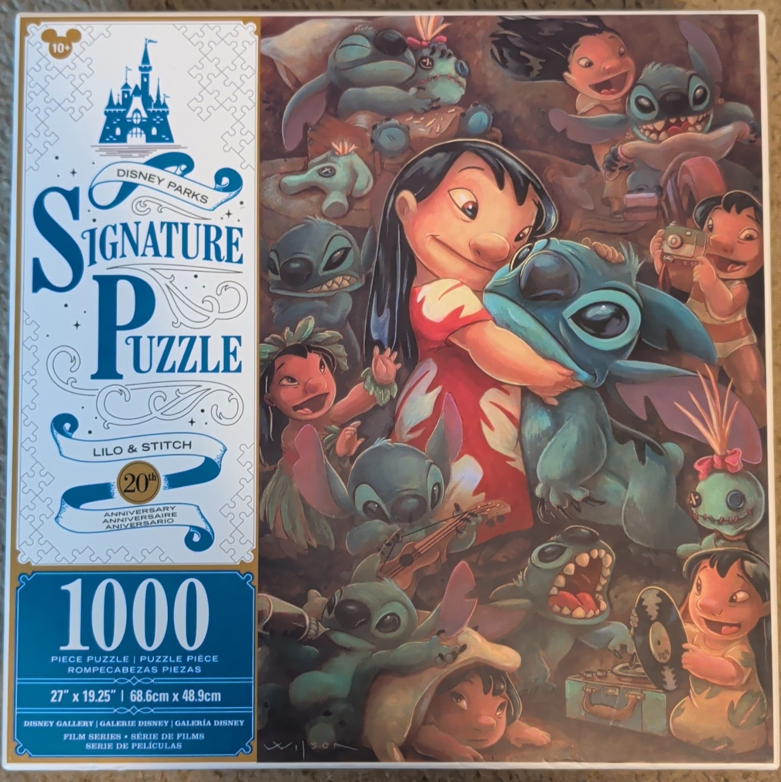 Disney Parks Lilo & Stitch Signature 1000-Piece Puzzle 20th Anniversary 2021