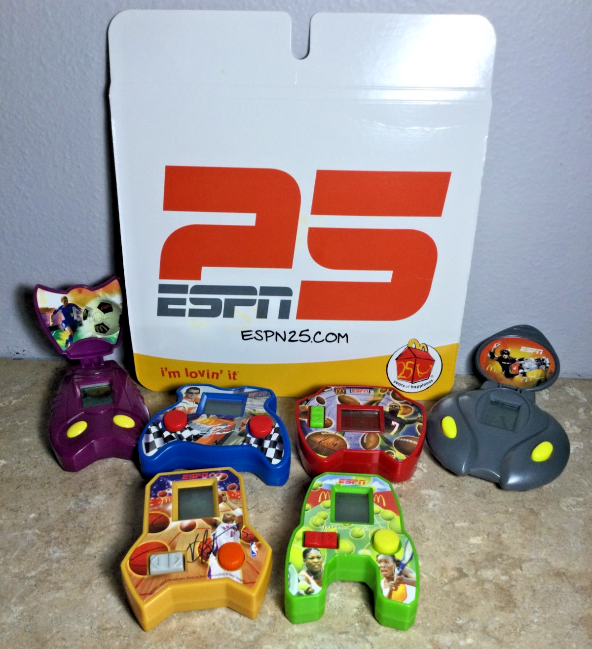 2004 ESPN Sports Collectable Happy Meal Handheld Game Set