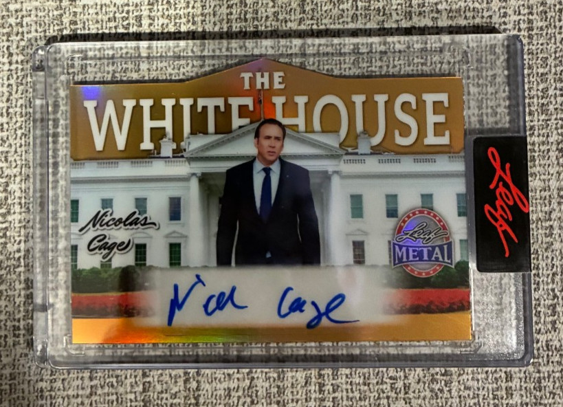 2026 Leaf Metal President's Day Nicolas Cage Autograph Auto Gold #1/1 Card