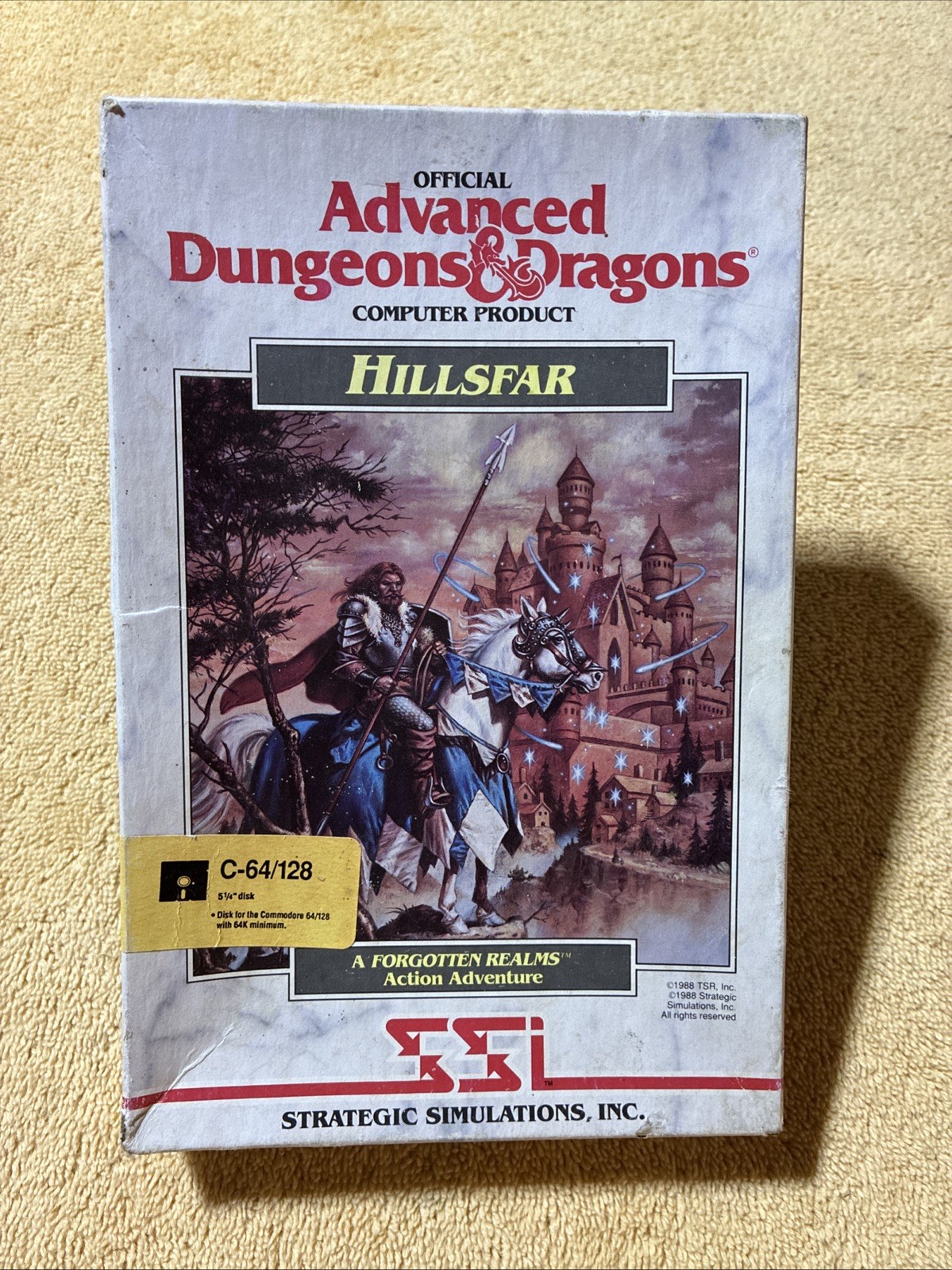 AD&D HILLSFAR SSI w/Poster Commodore 64/128 - Advanced Dungeons & Dragons
