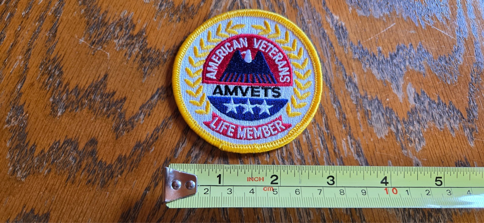 Vintage American Veterans AMVETS Life Member Patch Rare