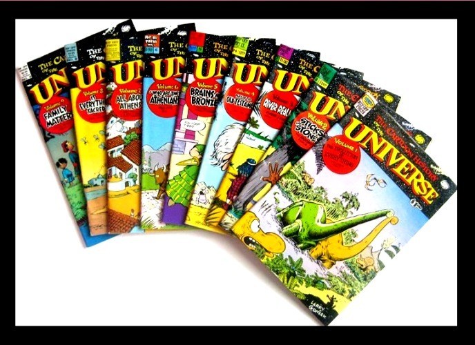 CARTOON HISTORY OF THE UNIVERSE #1-9, 1978-1992, COMPLETE SET, LARRY GONICK, NM
