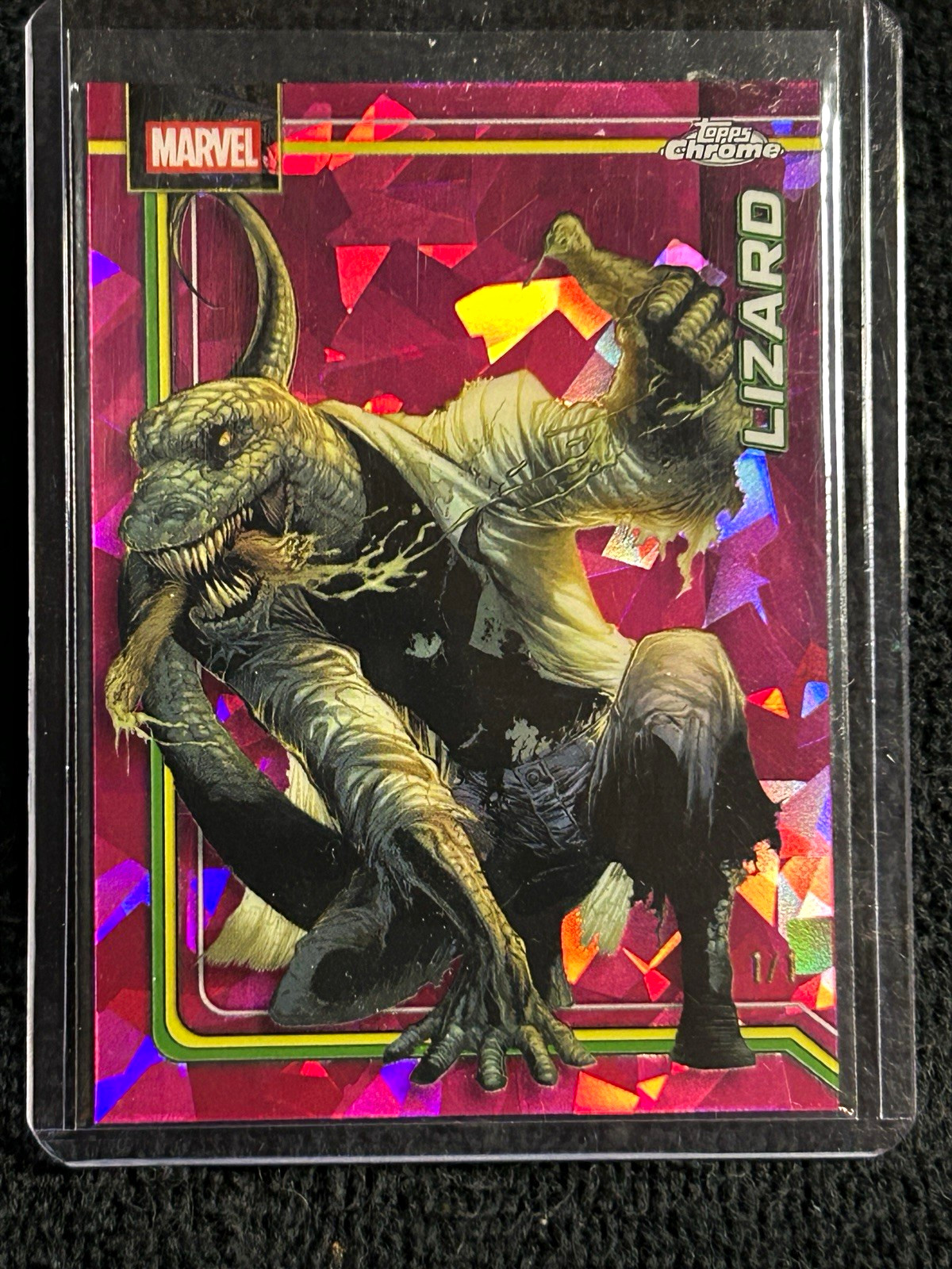 2026 Topps Chrome Sapphire Marvel Lizard Card #069 1/1 Padparadscha