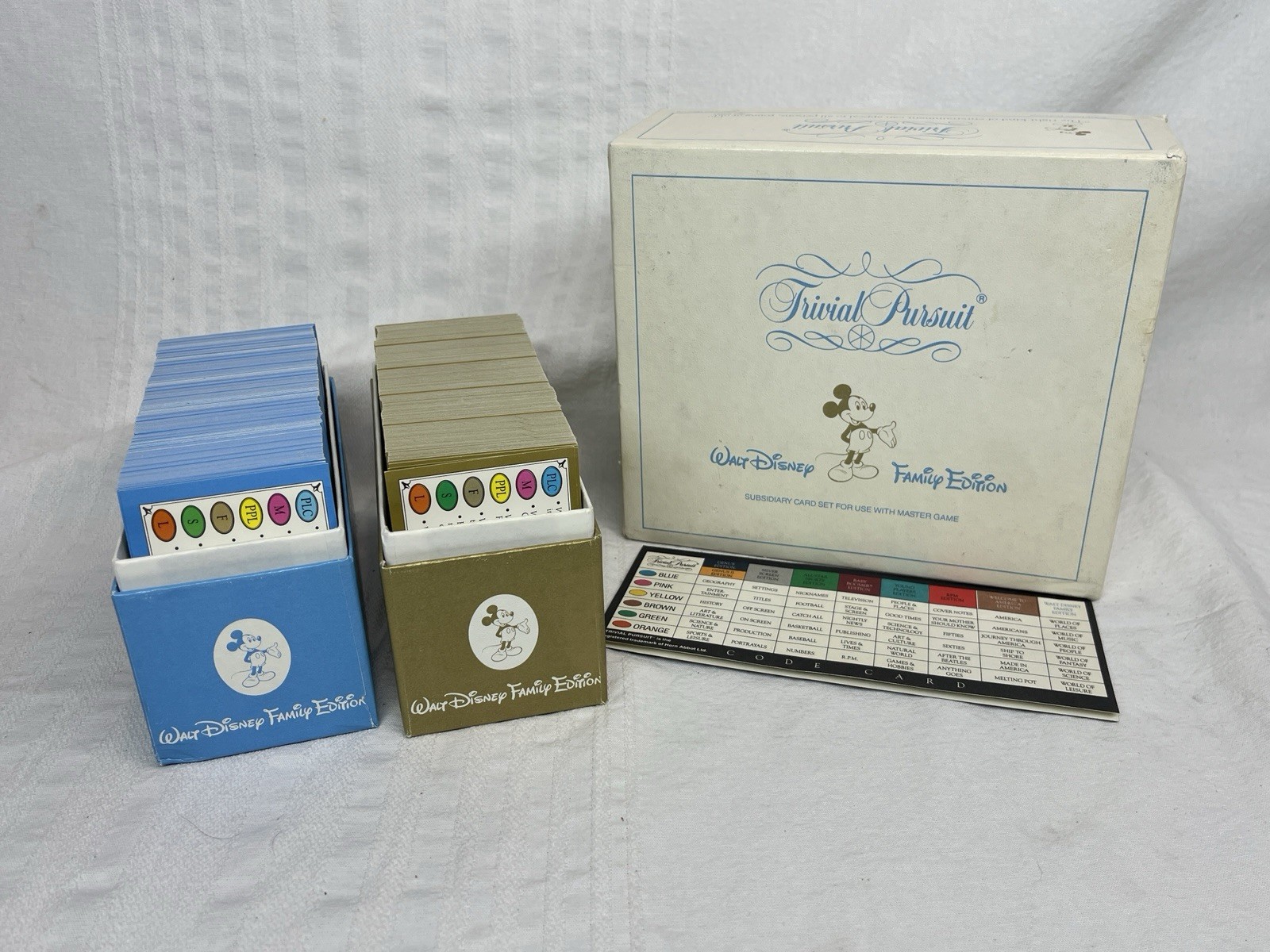 Trivial Pursuit Walt Disney Family Edition Subsidiary Card Set