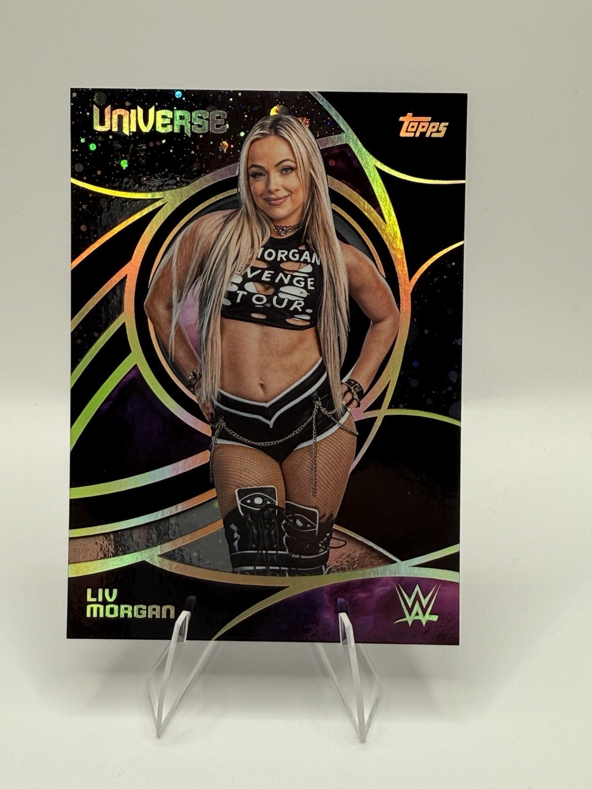 2026 Topps WWE Universe Liv Morgan Black Portal 5/5 #70 BOOKEND