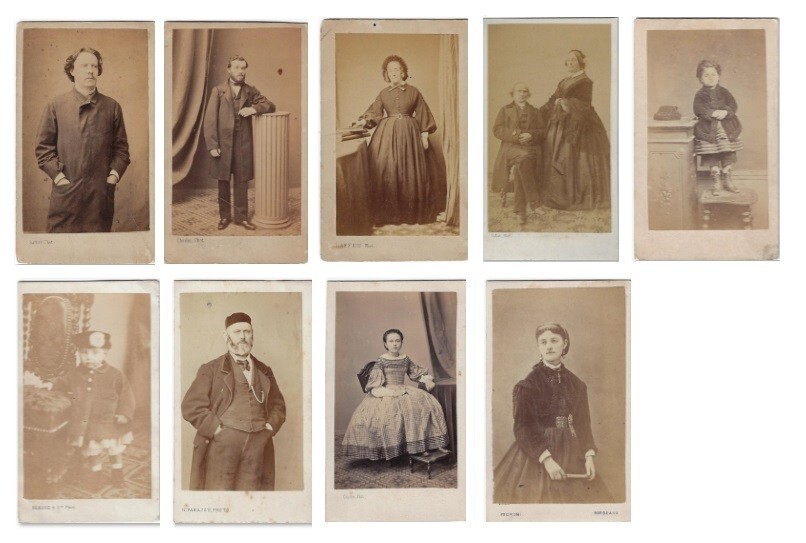  Bordeaux 9 cdv c1860 phot. Baudy Charles Laffon Vallet Darre Denisse. men