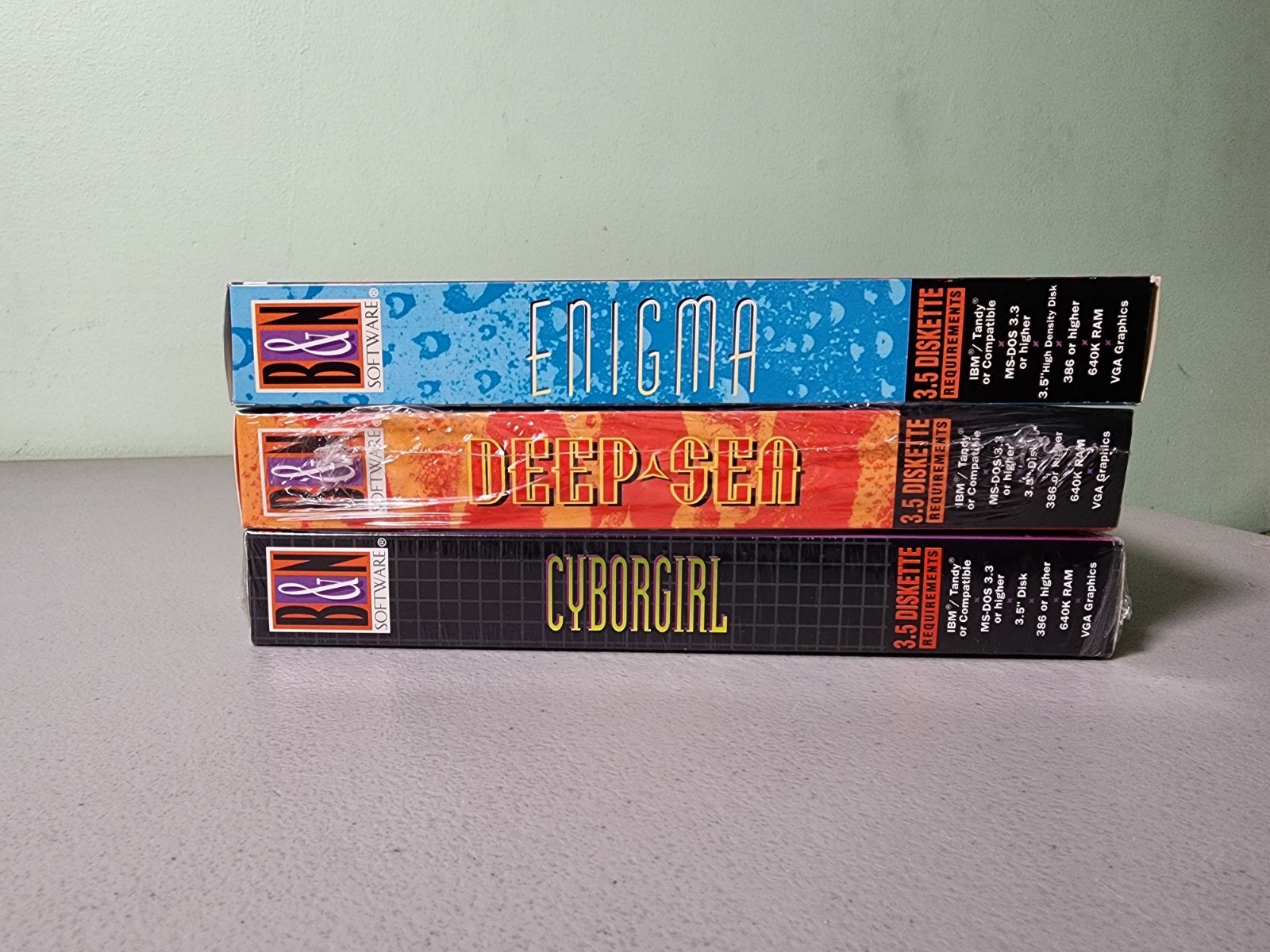 Pinball B&N Software PC Big Box Lot of 3 - Enigma, Deep Sea, Cyborgirl