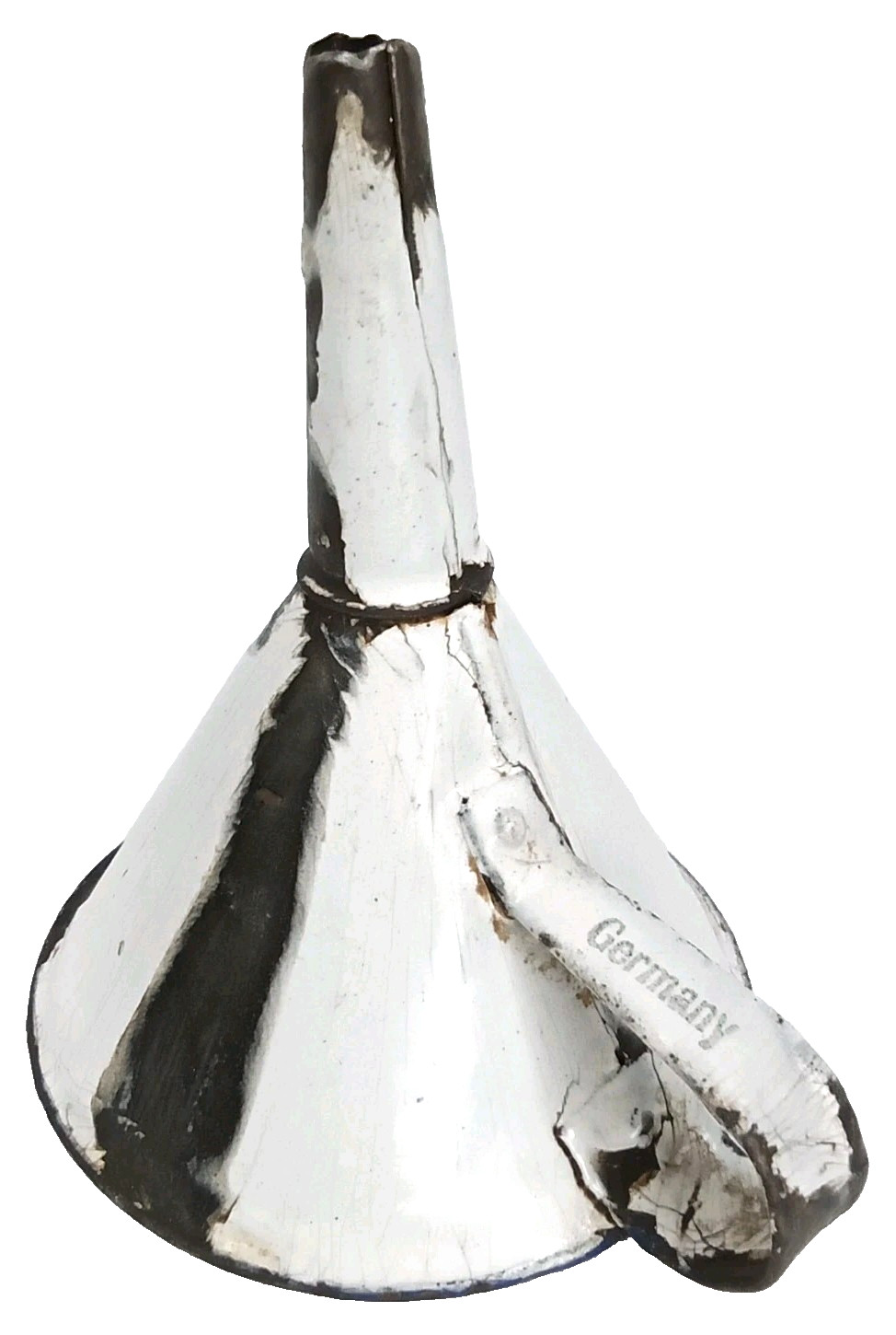 Enamelware Funnel White Metal Made In Germany Antique 1920s