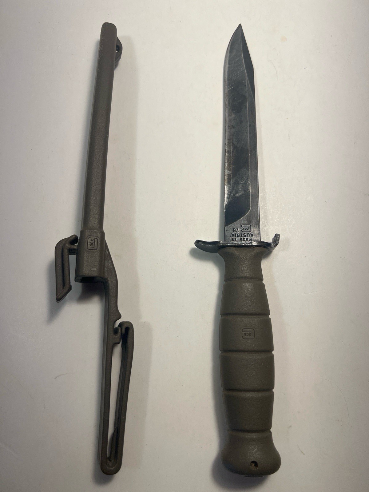 Glock 78 Field Knife Olive Drab Green Austrian Army Combat Fixed Blade FM78
